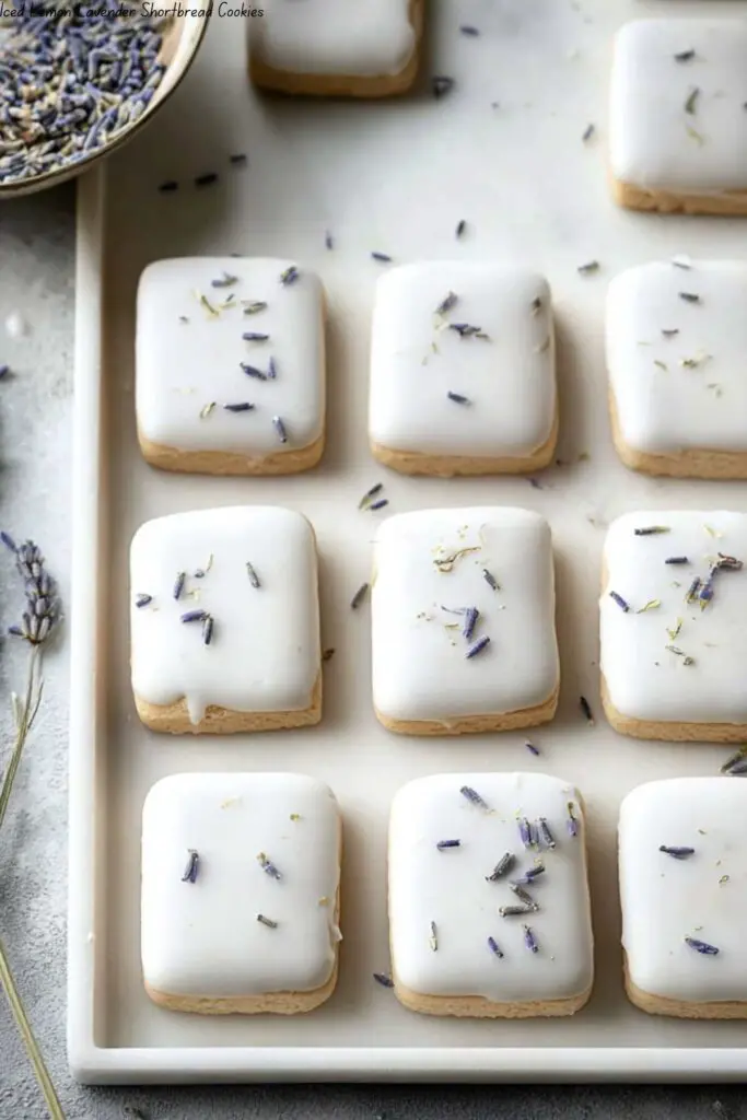 Iced Lemon Lavender Shortbread Cookies 4 Iced Lemon Lavender Shortbread Cookies