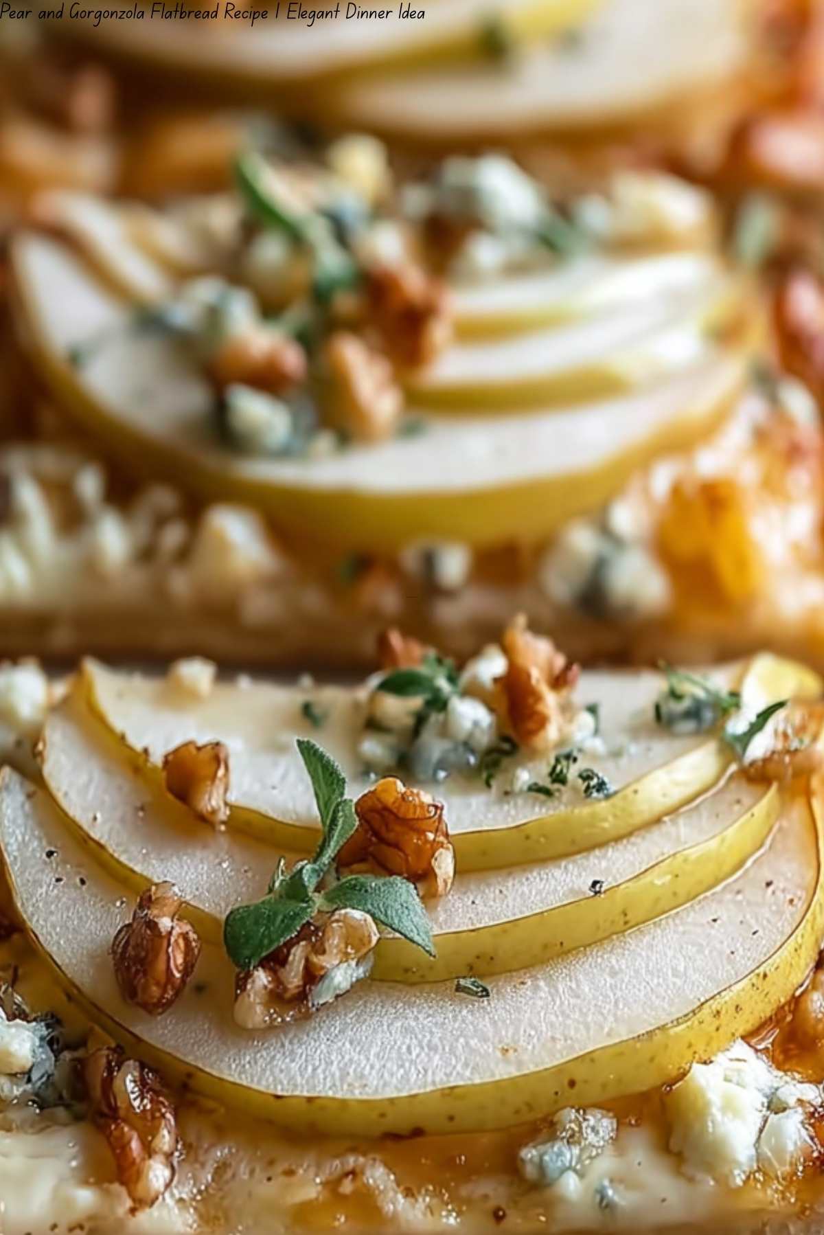 Pear and Gorgonzola Flatbread Recipe | Elegant Dinner Idea
