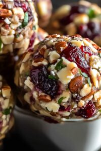 Mini Cranberry Pecan Goat Cheese Balls