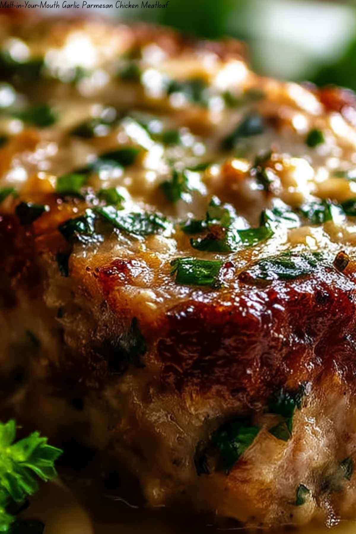 Melt-in-Your-Mouth Garlic Parmesan Chicken Meatloaf