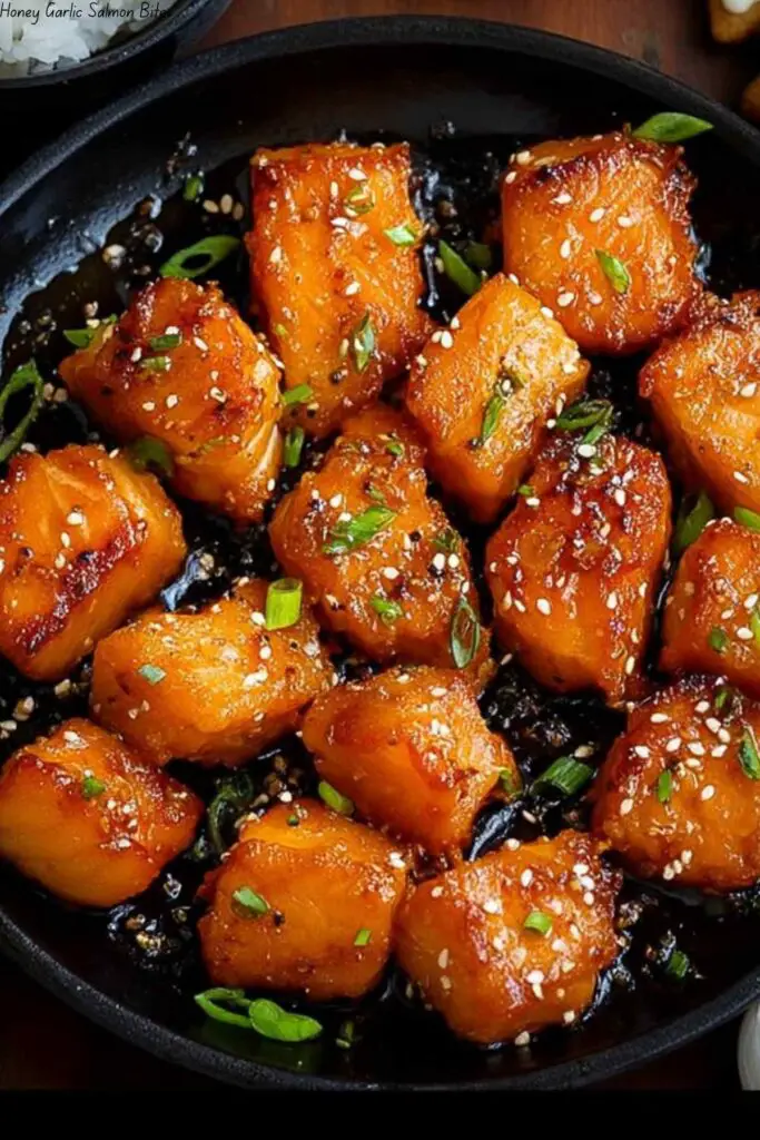 Honey Garlic Salmon Bites