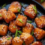 Honey Garlic Salmon Bites