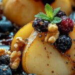 Baked Pears with Berries, Honey, Walnuts & Blue Cheese 5 Baked Pears with Berries, Honey, Walnuts & Blue Cheese
