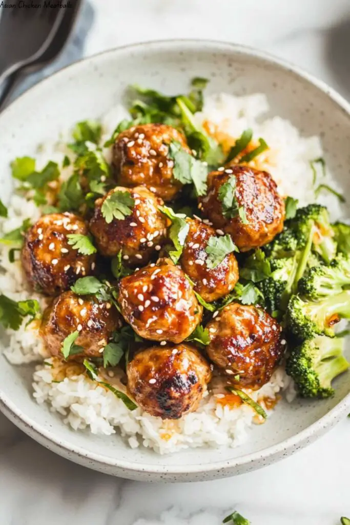 Asian Chicken Meatballs 4 Asian Chicken Meatballs