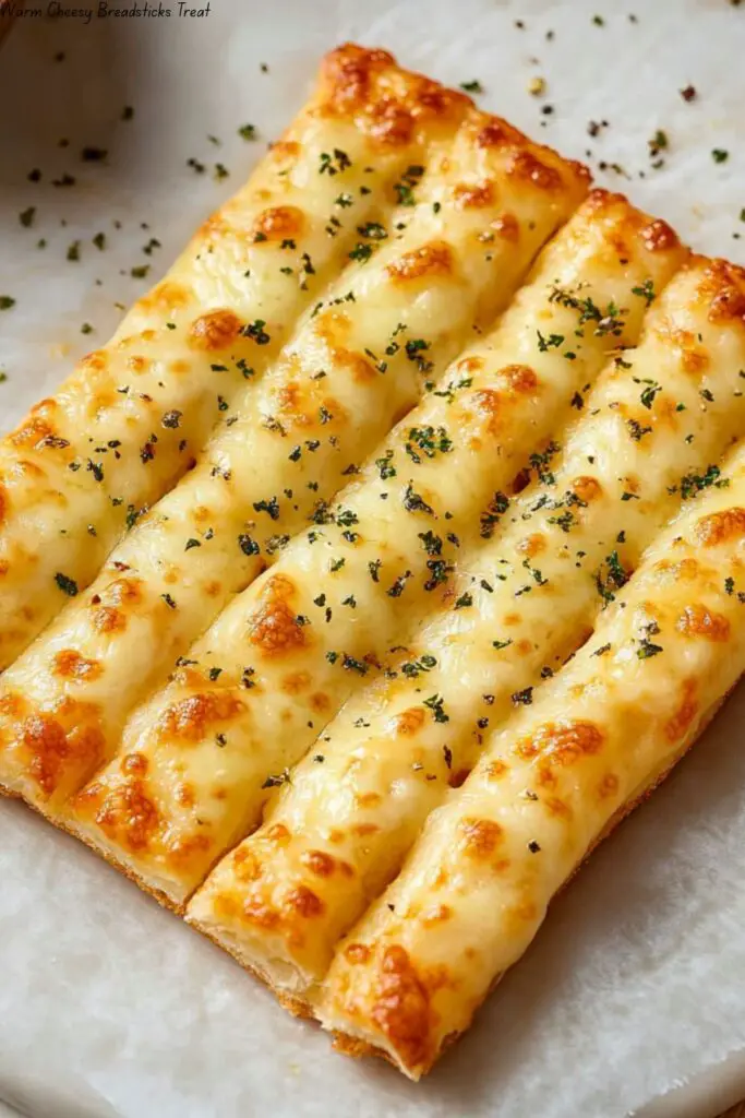 Warm Cheesy Breadsticks Treat 4 Warm Cheesy Breadsticks Treat