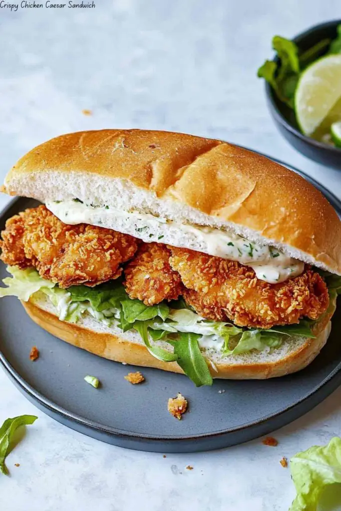 Crispy Chicken Caesar Sandwich 4 Crispy Chicken Caesar Sandwich