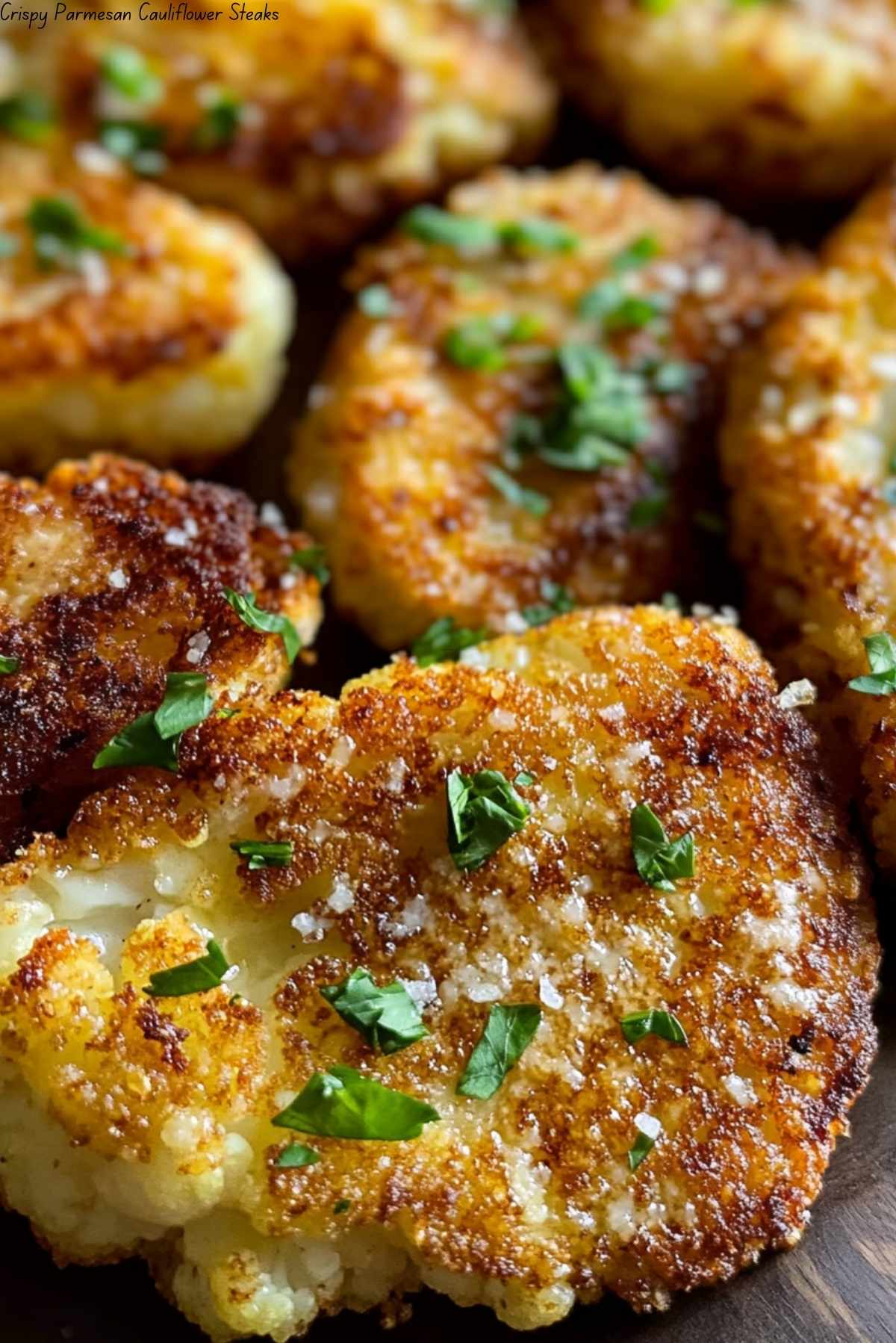 Crispy Parmesan Cauliflower Steaks