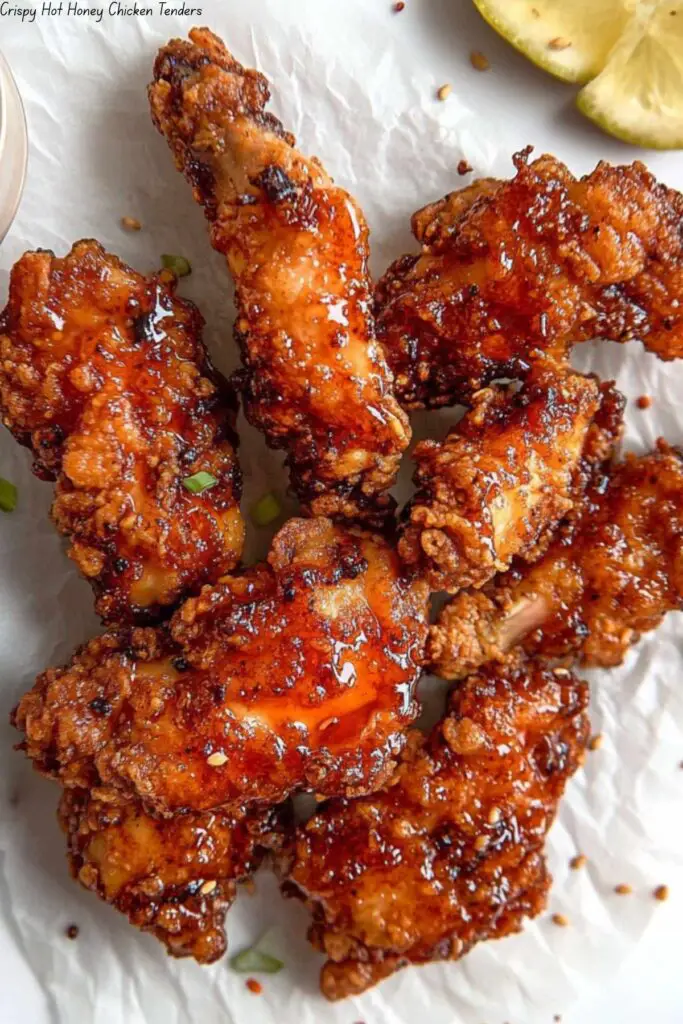 Crispy Hot Honey Chicken Tenders 4 Crispy Hot Honey Chicken Tenders