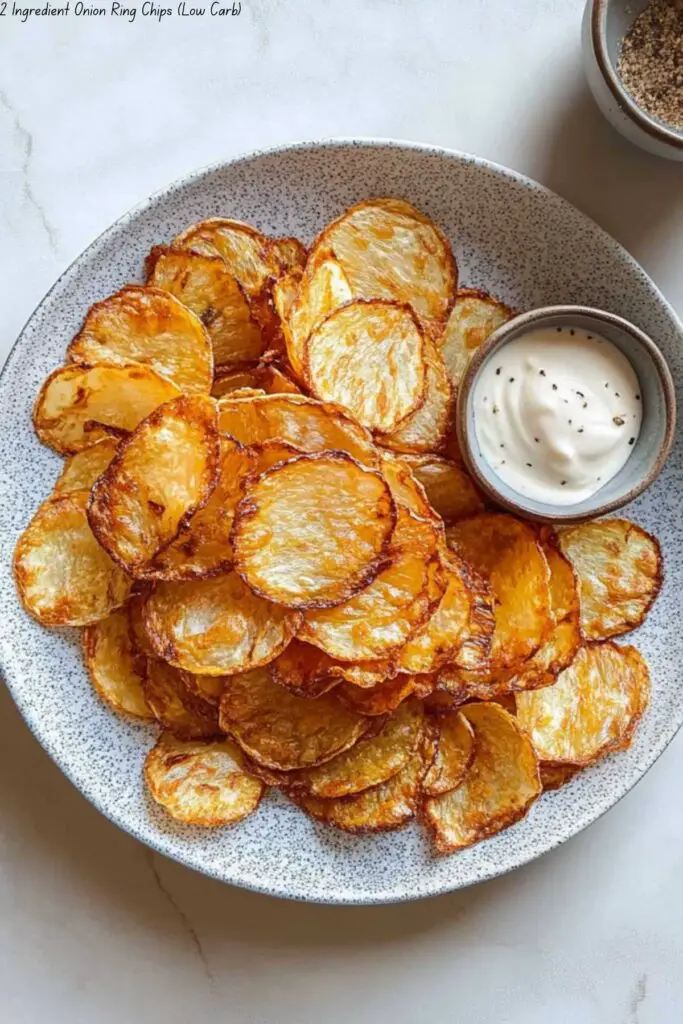 2 Ingredient Onion Ring Chips (Low Carb) 4 2 Ingredient Onion Ring Chips (Low Carb)