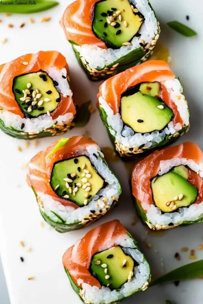 Avocado Salmon Rolls 4 Avocado Salmon Rolls