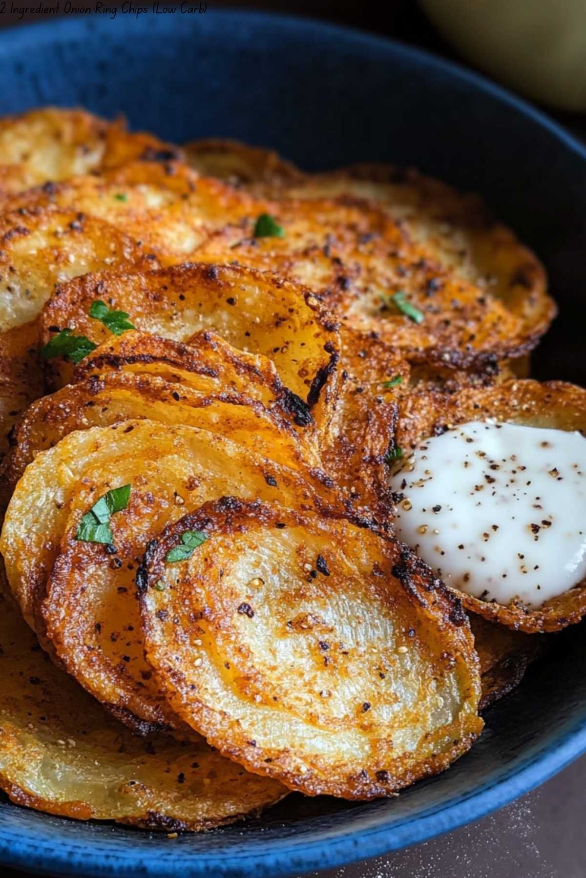 2 Ingredient Onion Ring Chips (Low Carb)