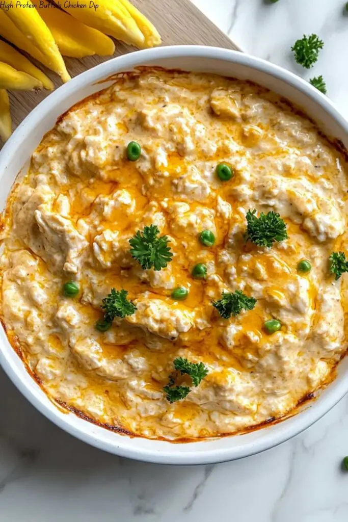 High Protein Buffalo Chicken Dip