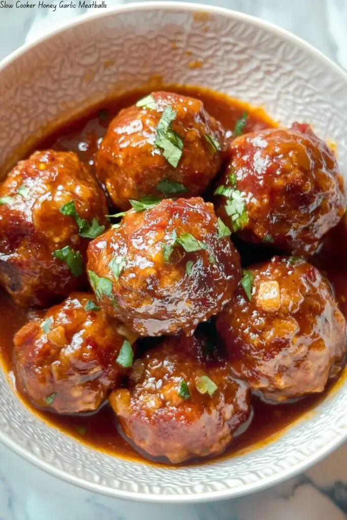 Slow Cooker Honey Garlic Meatballs 4 Slow Cooker Honey Garlic Meatballs