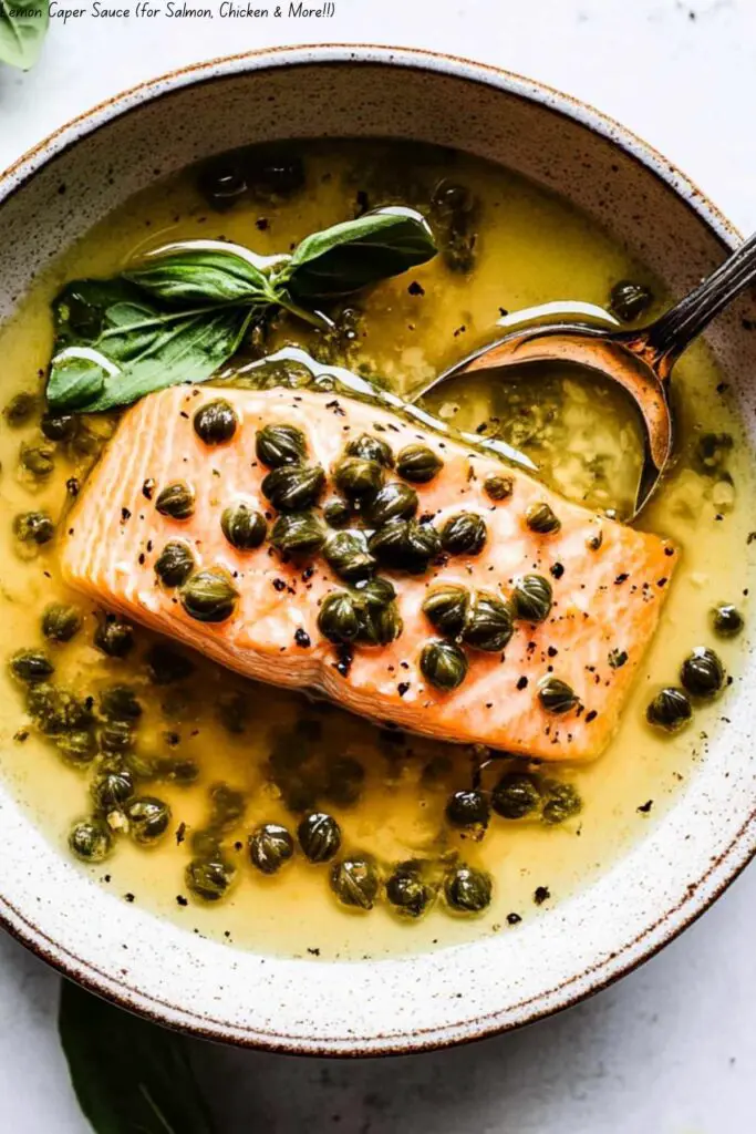 Lemon Caper Sauce (for Salmon, Chicken & More!!) 4 Lemon Caper Sauce (for Salmon, Chicken & More!!)