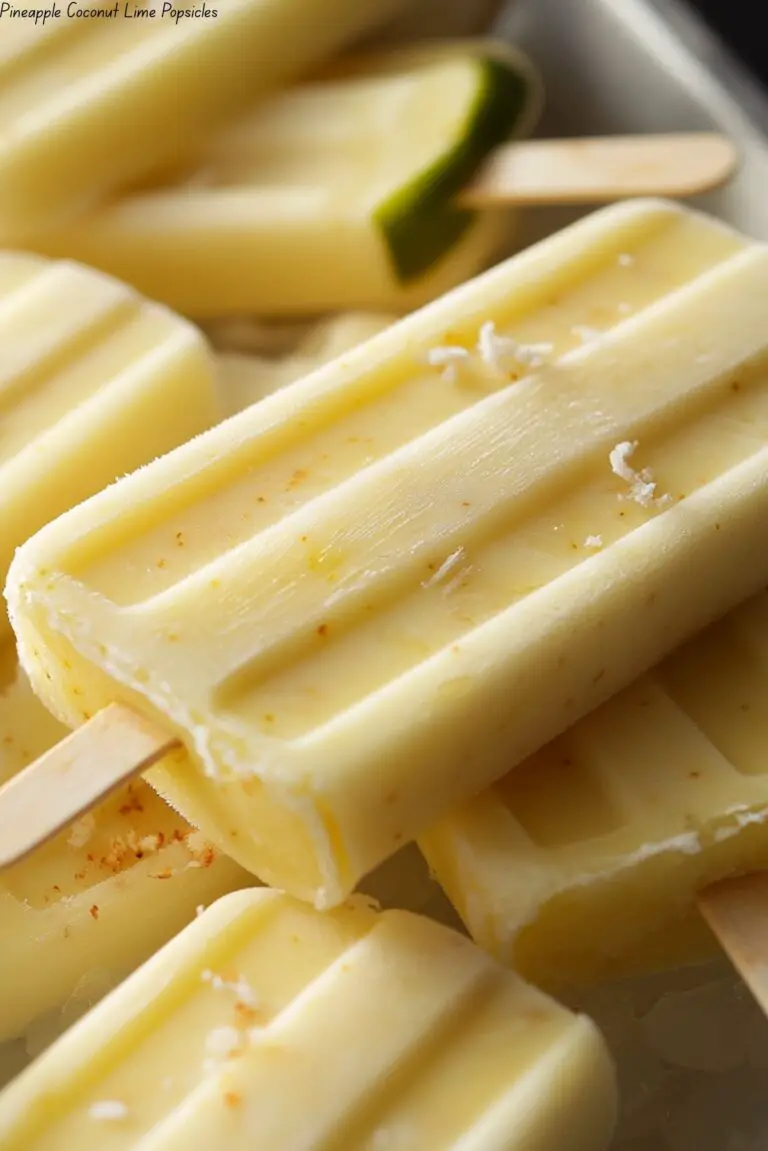 Pineapple Coconut Lime Popsicles