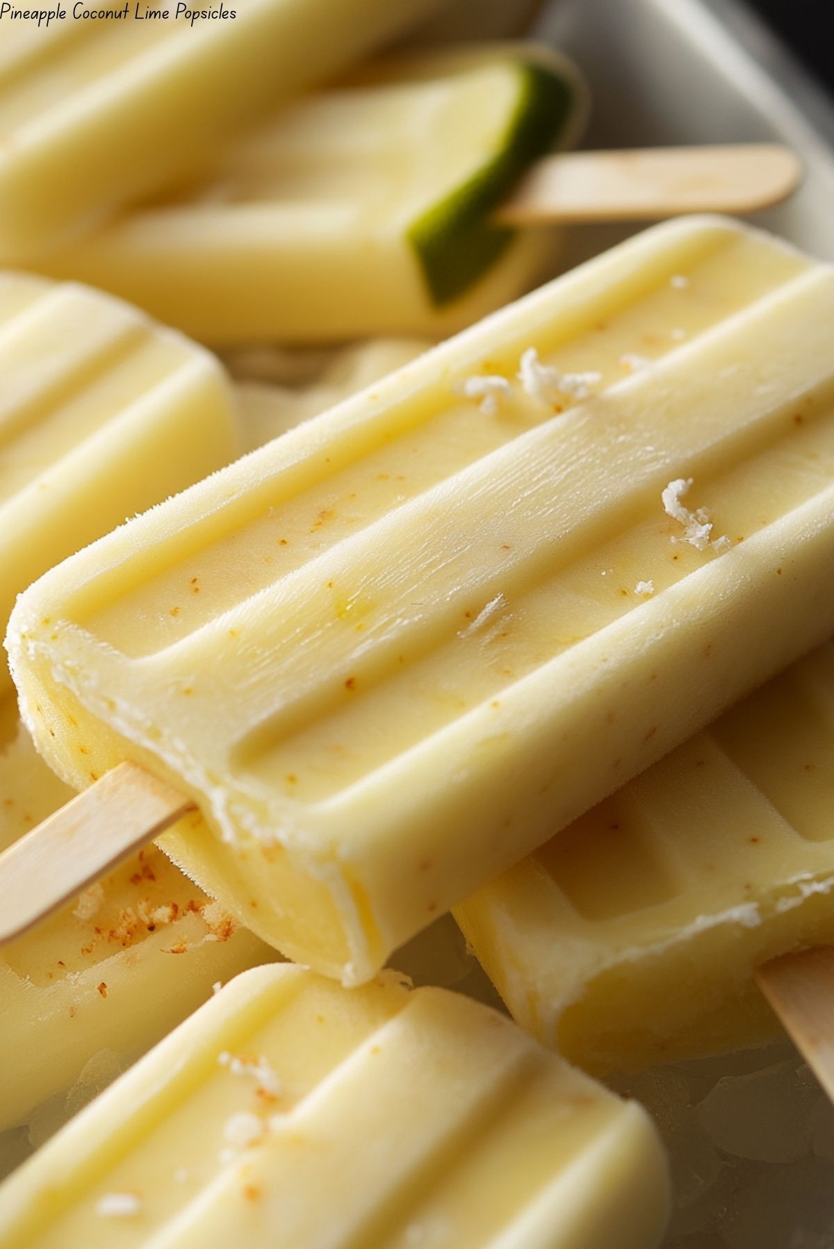 Pineapple Coconut Lime Popsicles