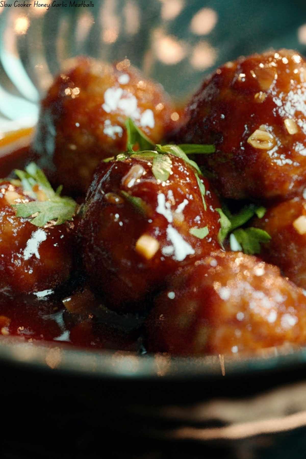 Slow Cooker Honey Garlic Meatballs