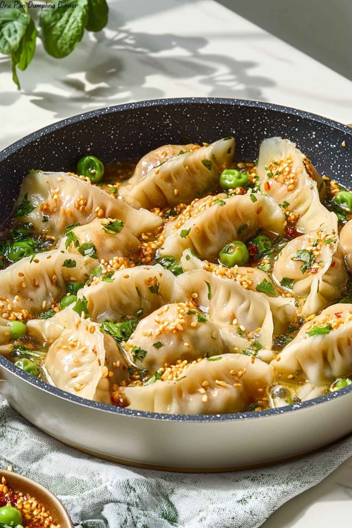 One Pan Dumpling Dinner
