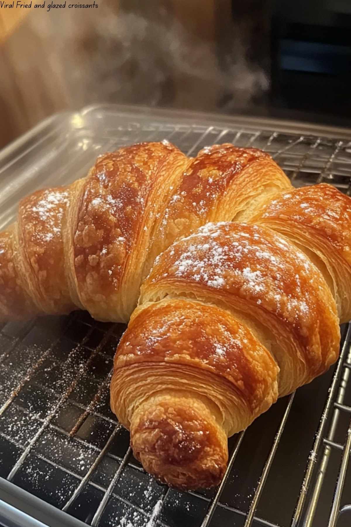Viral Fried and glazed croissants