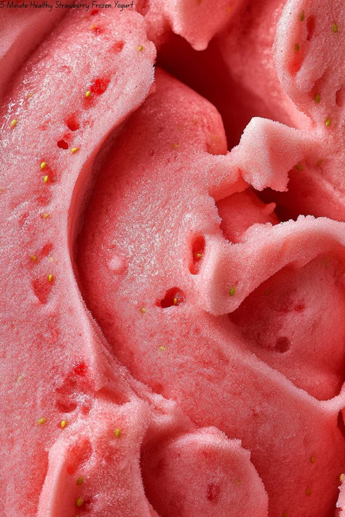 5-Minute Healthy Strawberry Frozen Yogurt