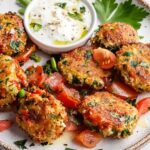 Greek Tomato Feta Fritters (Domatokeftethes)