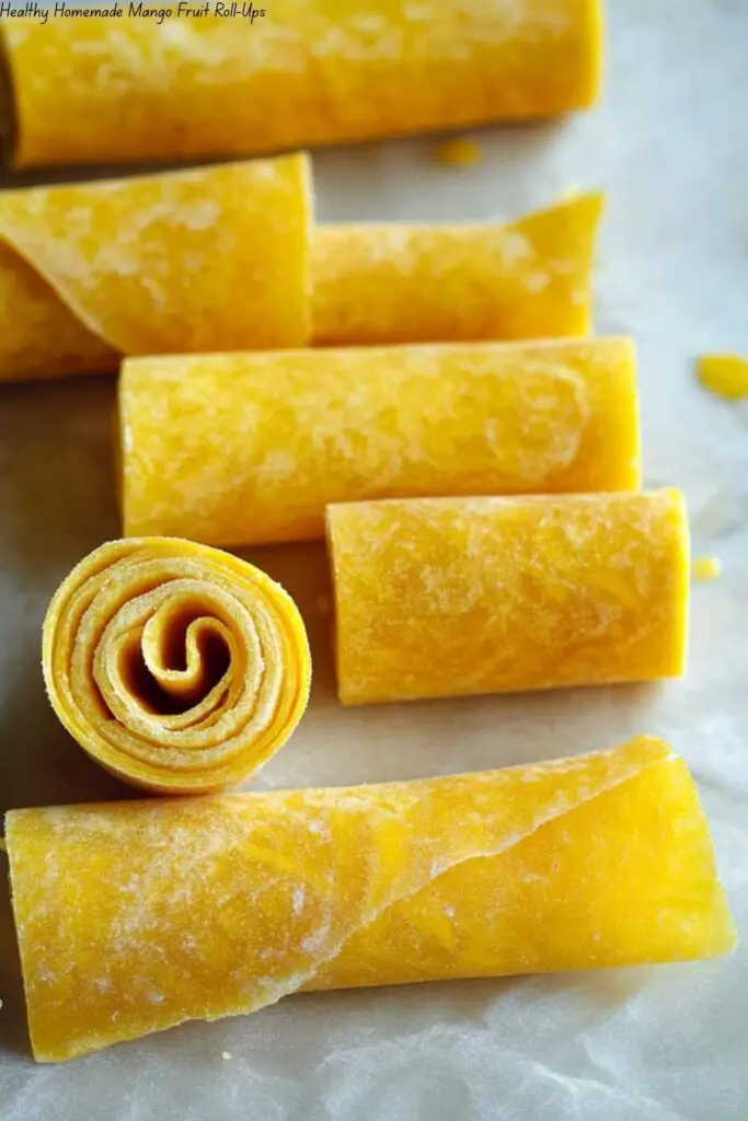 Healthy Homemade Mango Fruit Roll-Ups 4 Healthy Homemade Mango Fruit Roll-Ups