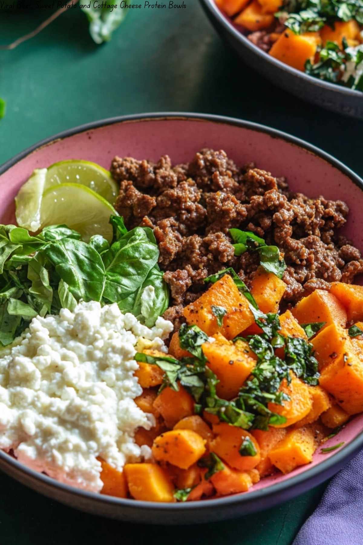 Viral Beef, Sweet Potato and Cottage Cheese Protein Bowls