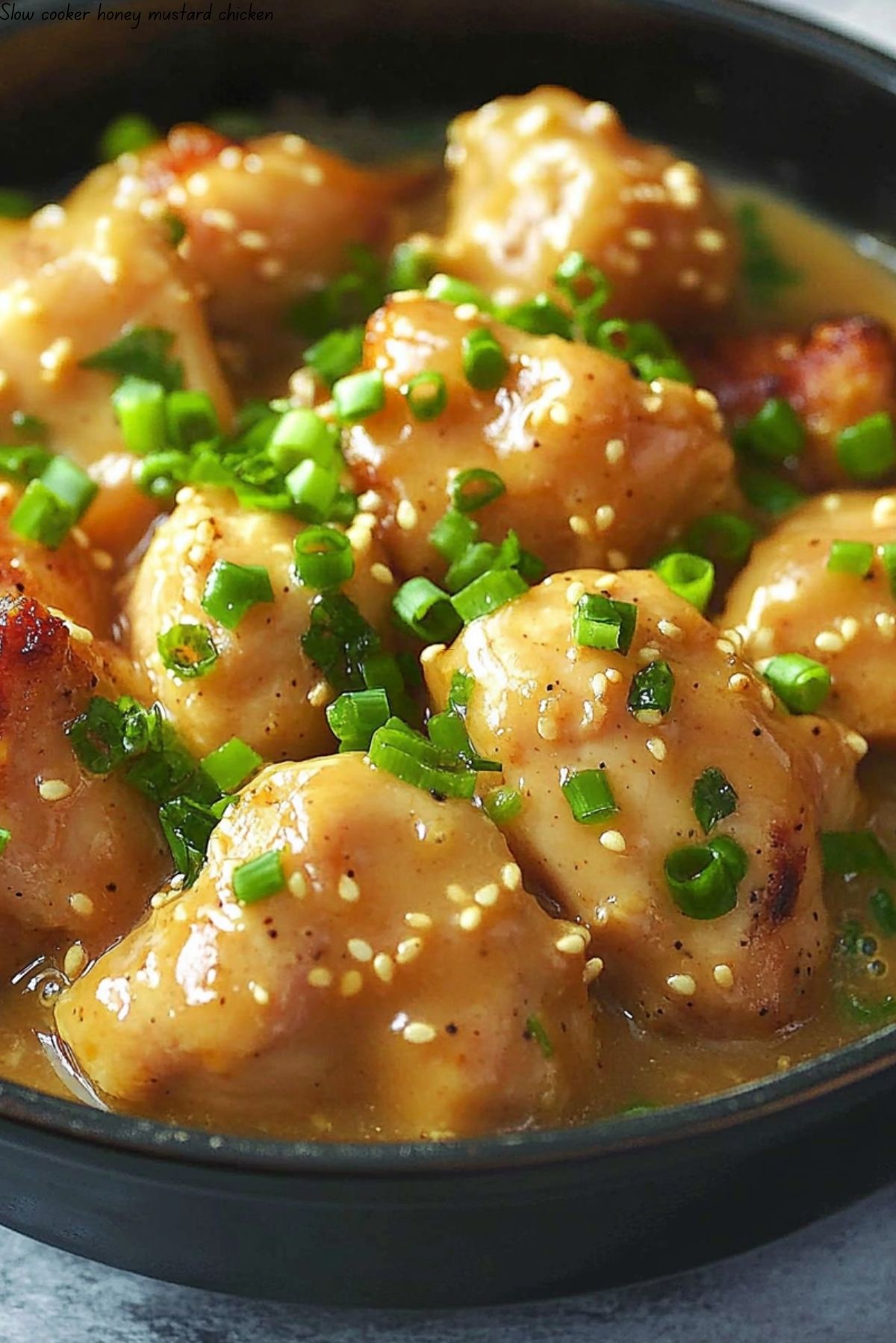 Slow cooker honey mustard chicken