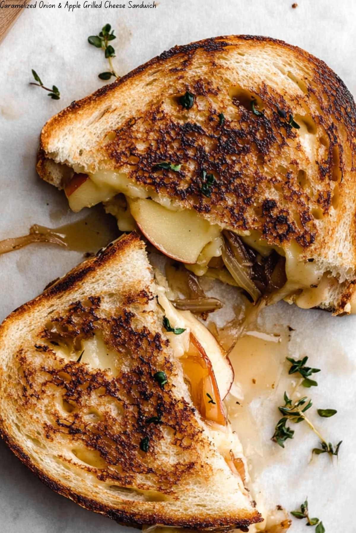 Caramelized Onion & Apple Grilled Cheese Sandwich