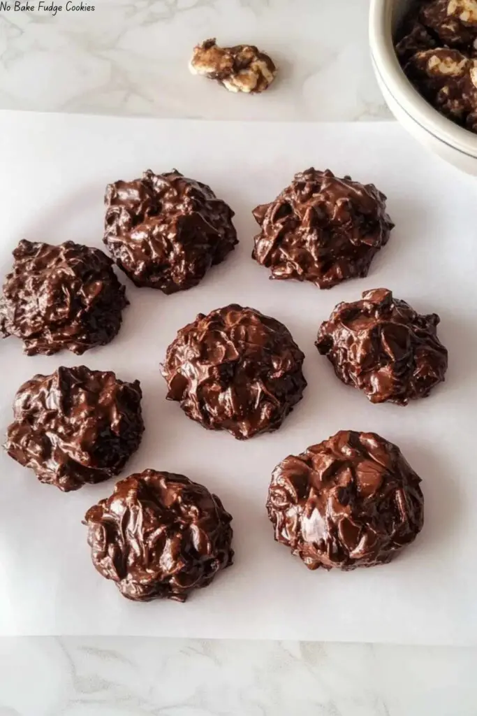 No Bake Fudge Cookies