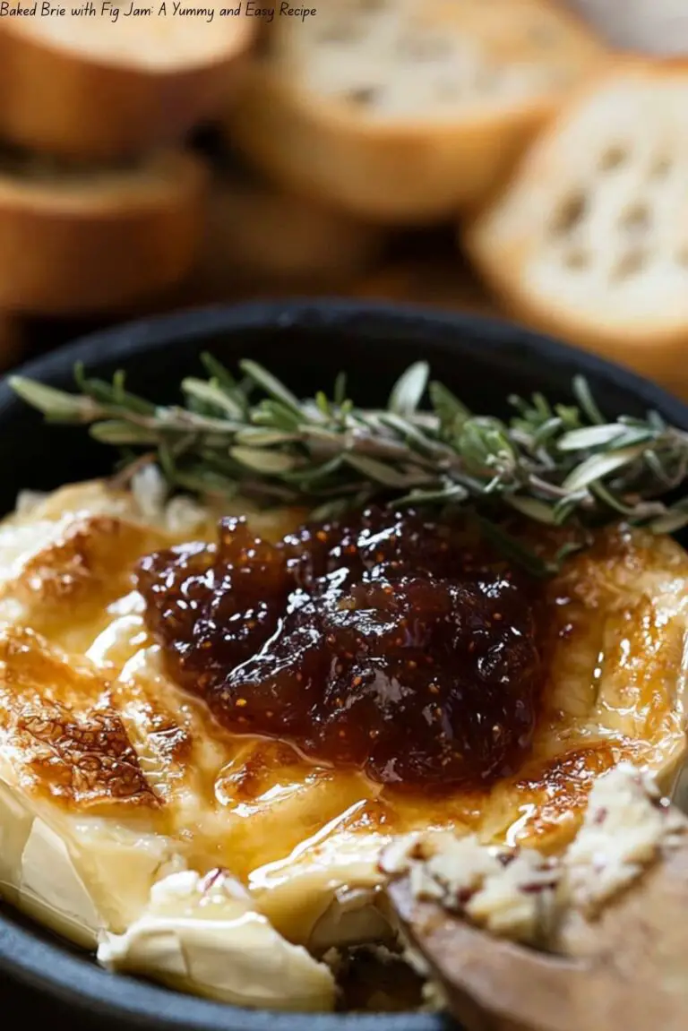 Baked Brie with Fig Jam: A Yummy and Easy Recipe
