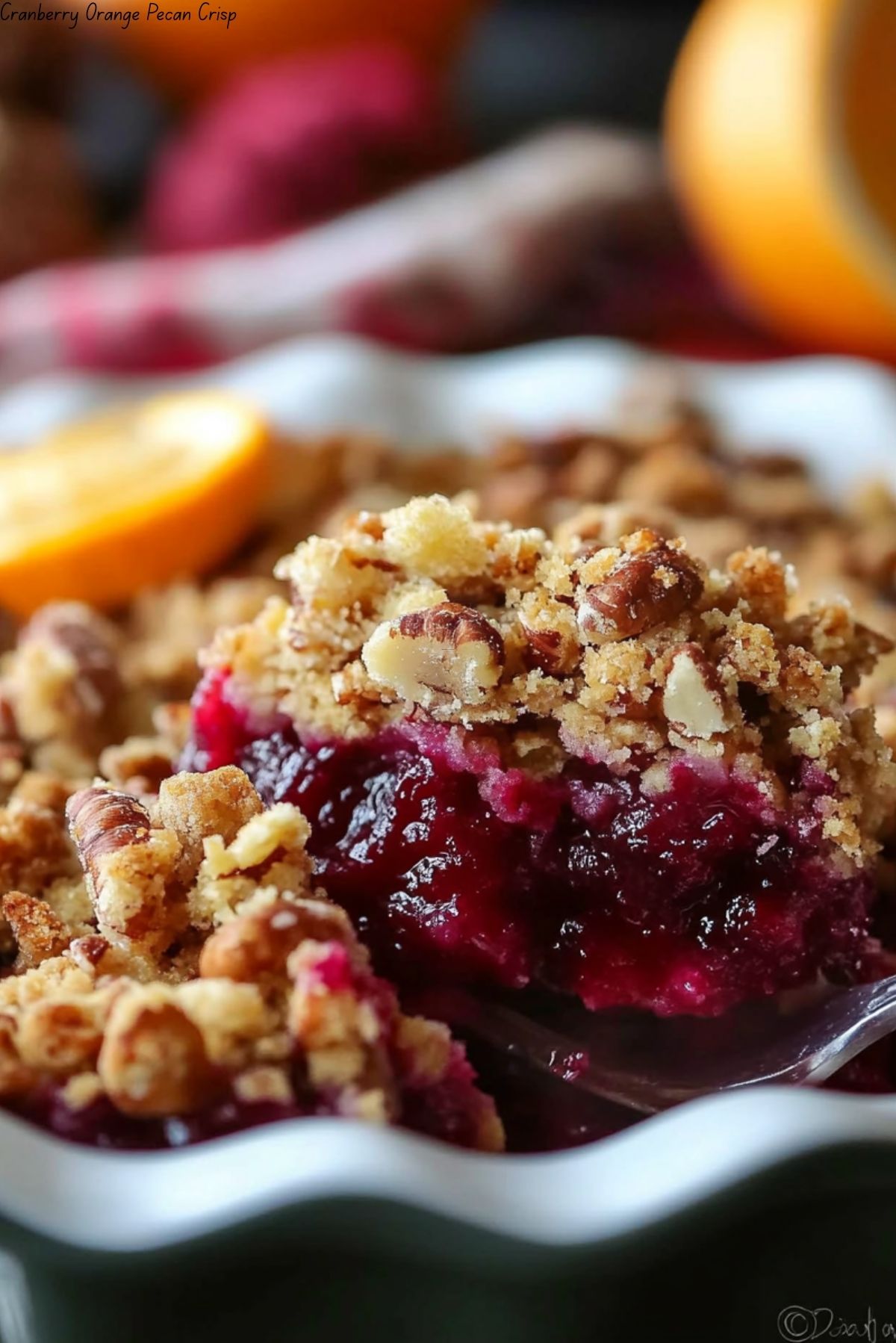 Cranberry Orange Pecan Crisp