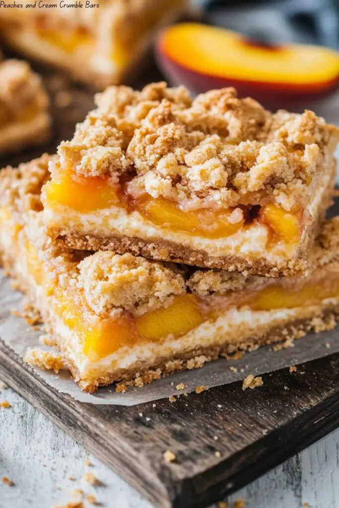 Peaches and Cream Crumble Bars 4 Peaches and Cream Crumble Bars