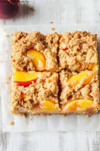 Peaches and Cream Crumble Bars