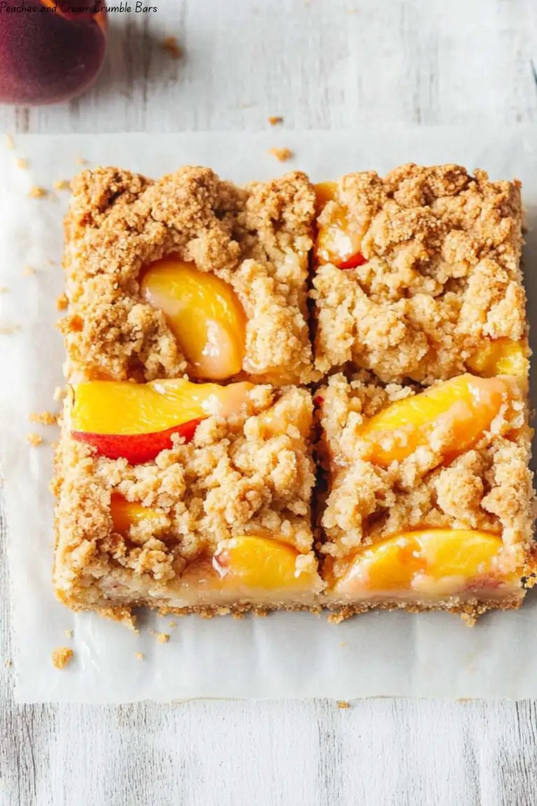 Peaches and Cream Crumble Bars