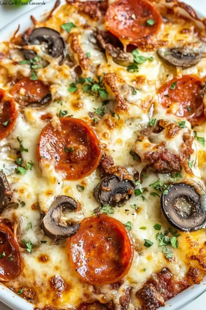 Low Carb Pizza Casserole 4 Low Carb Pizza Casserole