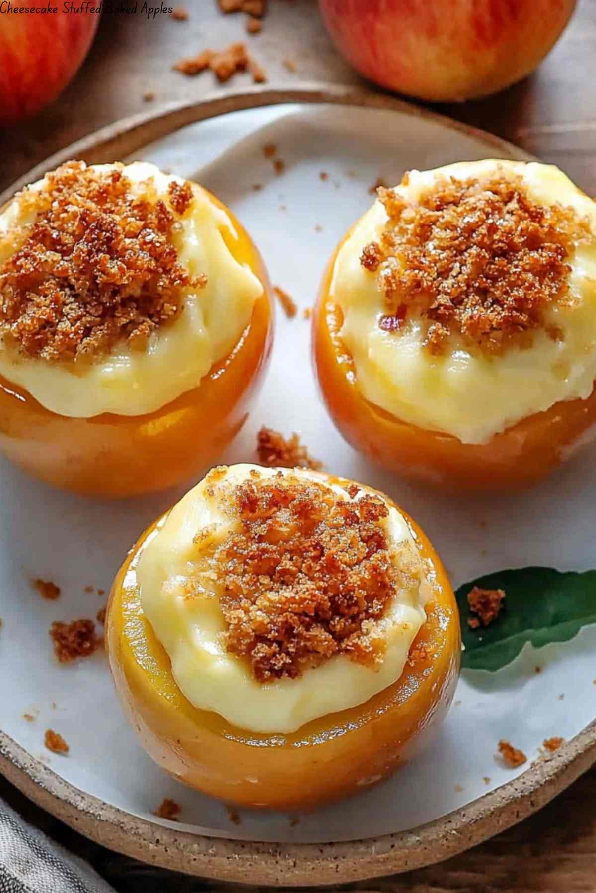 Cheesecake Stuffed Baked Apples