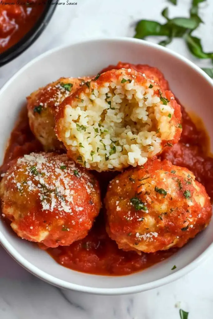 Arancini (Rice Balls) with Marinara Sauce 4 Arancini (Rice Balls) with Marinara Sauce