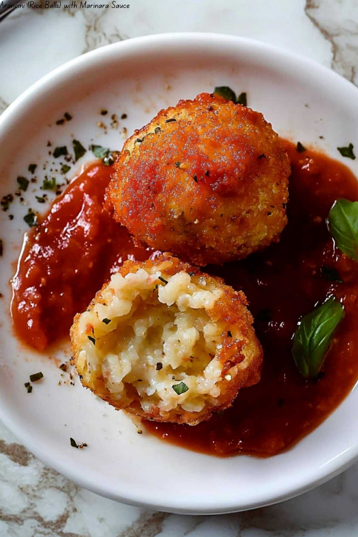 Arancini (Rice Balls) with Marinara Sauce