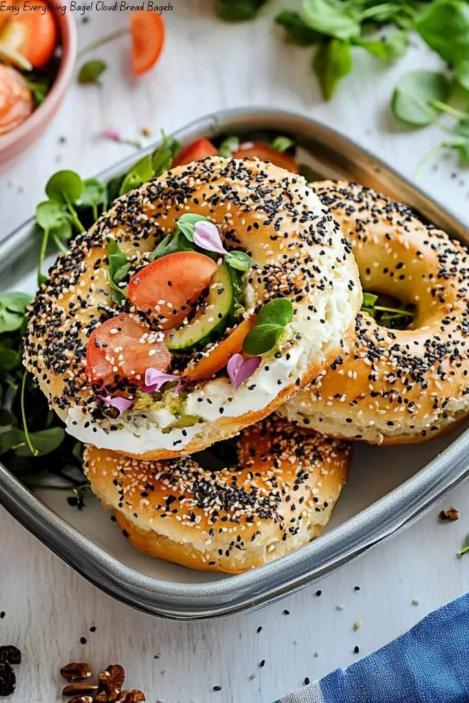 Easy Everything Bagel Cloud Bread Bagels 4 Easy Everything Bagel Cloud Bread Bagels