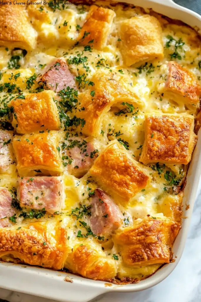 Ham & Cheese Crescent Breakfast Casserole 4 Ham & Cheese Crescent Breakfast Casserole