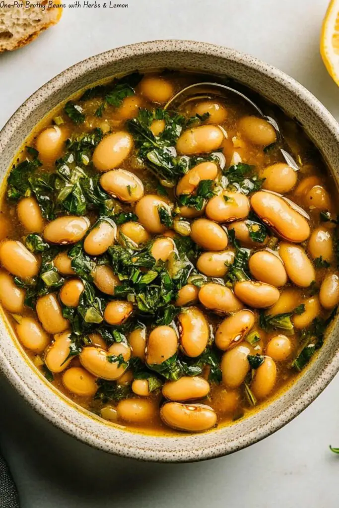 One-Pot Brothy Beans with Herbs & Lemon 4 One-Pot Brothy Beans with Herbs & Lemon