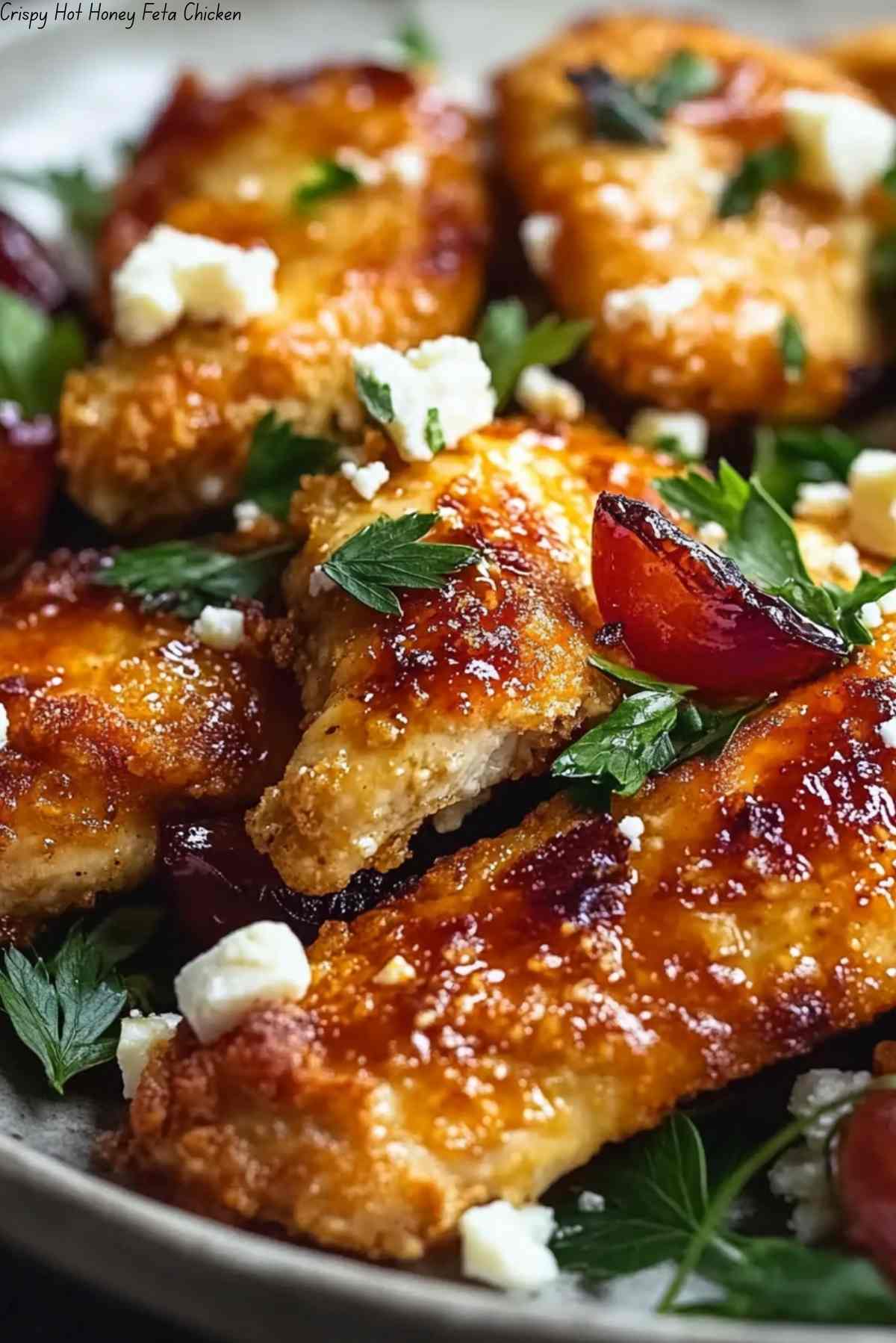 Crispy Hot Honey Feta Chicken