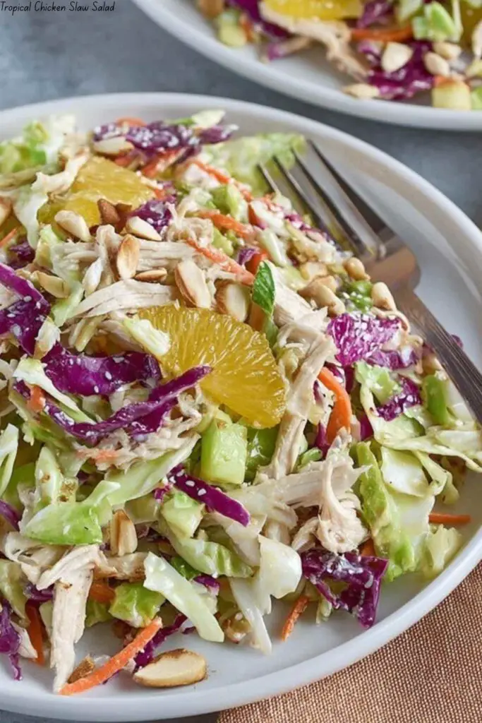 Tropical Chicken Slaw Salad 4 Tropical Chicken Slaw Salad