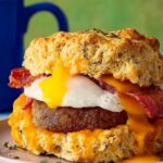 Super Meat Lovers Cheddar Biscuit Breakfast Sandwich 5 Super Meat Lovers Cheddar Biscuit Breakfast Sandwich