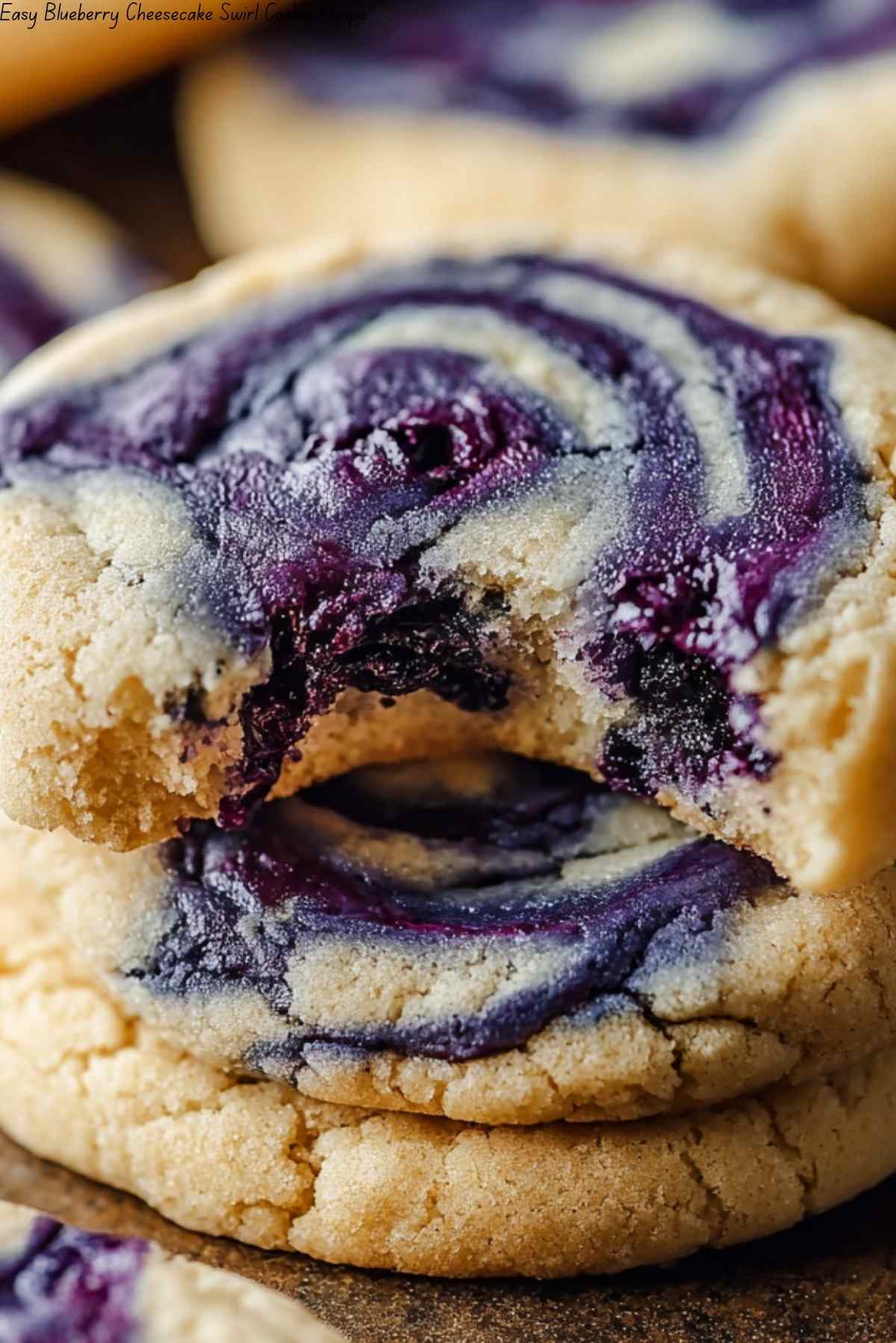 Easy Blueberry Cheesecake Swirl Cookie Recipe