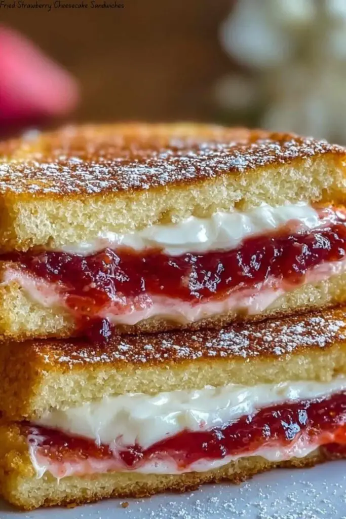 Fried Strawberry Cheesecake Sandwiches 4 Fried Strawberry Cheesecake Sandwiches