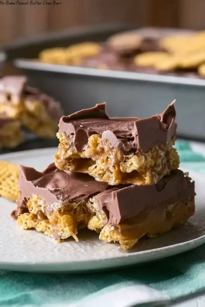 No-Bake Peanut Butter Chex Bars 4 No-Bake Peanut Butter Chex Bars