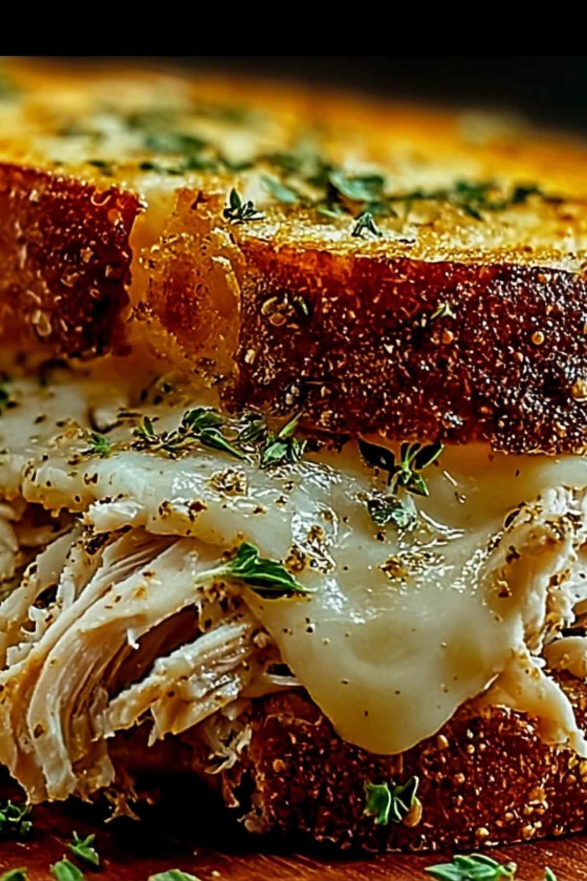 Cheesy Chicken Garlic Bread Sandwich