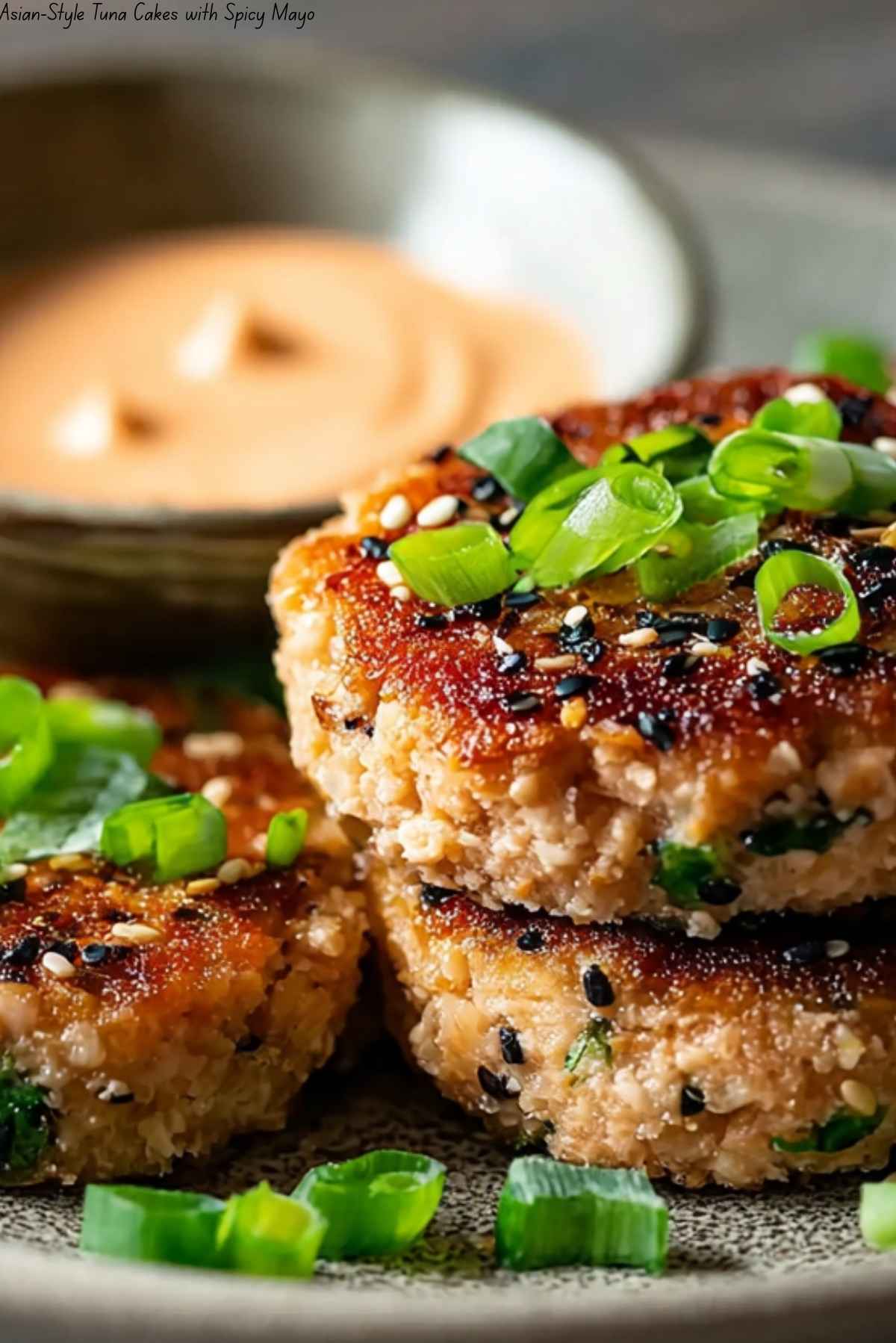 Asian-Style Tuna Cakes with Spicy Mayo